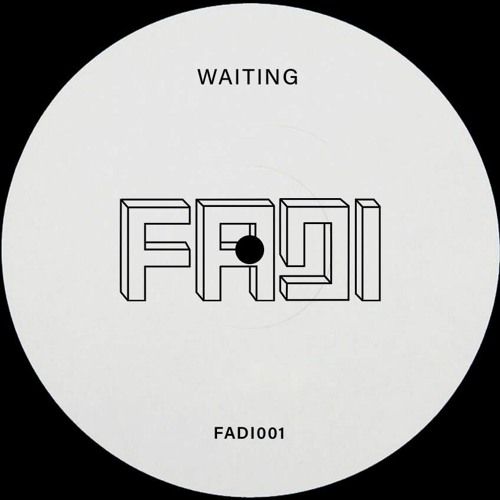 Minimal black and white artwork for Waiting by Fadi